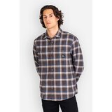 Reell Alvar Check Srajca blue / white / brown Cene