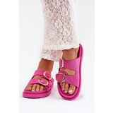 Boto Womens Platform Sandals With Golden Buckles Fuchsia Verena | shoptok.hr