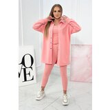 Kesi 3-piece set of sweatshirt, top and leggings apricot Cene