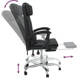  Masažni pisarniški stol črno umetno usnje, (21377168) | Shoptok.si