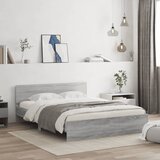 vidaXL Posteljni okvir z vzglavjem siva sonoma 140x200 cm Cene
