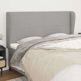 vidaXL Vzglavje z ušesi svetlo siv 203x23x118/128 cm blago | Shoptok.si
