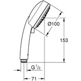 Grohe Tempesta Cosmopolitan 100 ručni tuš 3 funkcije 27572002 | ePonuda.com