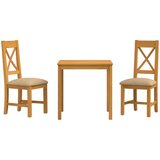  Blagovaonski set 3 kom. Bež Čvrsto Hrastovo Drvo | shoptok.hr
