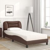  Krevet s madracem Hvar smeđi 90 x 190 cm od umjetne kože | shoptok.hr