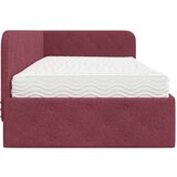 vidaXL Kutni okvir kreveta Vinska crvena 100 x 200 cm tkanina | shoptok.hr
