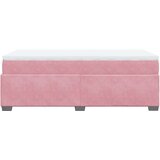 vidaXL Box spring postelja z vzmetnico roza 90x200 cm žamet | Shoptok.si
