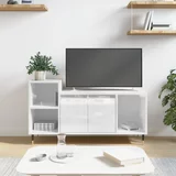 TV ormarić sjajni bijeli 100 x 35 x 55 cm od konstruiranog drva