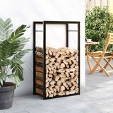  Stalak za drva za ogrjev mat crni 50x28x94 cm čelični | shoptok.hr