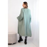 Kesi Włoski Long cardigan light mint sweater | Shoptok.si