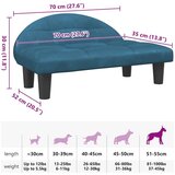 vidaXL Krevet za pse plavi 70x52x30 cm baršunasti | shoptok.hr