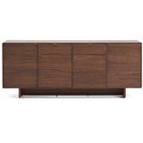 Kave Home Temno rjava komoda v orehovem dekorju 194,5x78x45 cm Norlen – Cene