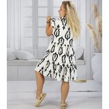 Pri Shirt dress with frills and print cotton and linen AMELIA | shoptok.hr