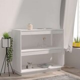 Ormarić za knjige bijeli 80 x 35 x 71 cm od masivne borovine | shoptok.hr