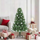 vidaXL Umestno božično drevo Zelena 150 cm PVC, jeklo in plastika | Shoptok.si
