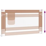  Sigurnosna ograda za dječji krevet smeđe-siva 140x25 cm tkanina | Eponuda.com