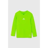 Adidas Dječja majica dugih rukava TEAM BASE TEE Y boja: zelena, s tiskom, GN7513