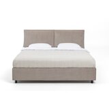 Bonami Selection Tapecirani bračni krevet u taupe boji s prostorom za pohranu s madracem/letvičastim okvirom 180x200 cm Myra Pillow - | shoptok.hr