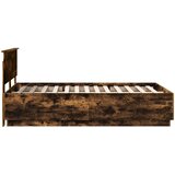  Krevetna konstrukcija S LED lampica Dimljeni hrast 120 x 200 cm | shoptok.hr