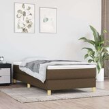  Box spring postelja z vzmetnico temno rjava 90x200 cm blago, (20725189) Cene