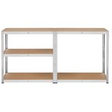 Rebel RB-1251 – Metalni skladišni regal s 5 polica, 180 × 90 × 40 cm, nosivost 750 kg, srebrni | shoptok.hr