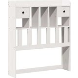 vidaXL Krevet s regalom za knjige bez madraca bijeli 75x190cm borovina Cijene