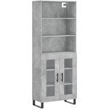 Maison Chic Visoka Komoda - Predalnik betonsko siva 69,5x34x180 cm inženirski les, (21721407) | Shoptok.si