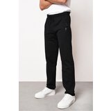 Dewberry 15740 Zipper Pocket Embroidery Detailed Sweatpants-BLACK | Shoptok.si