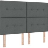  Postelja s škatlo in vzmetnico temno siva 140x190 cm tkanina | Shoptok.si