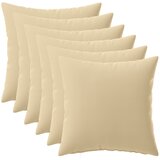  Presvlaka za jastuk 6 pcs HEERLEN Bež 45 x 45 cm Poliester | shoptok.hr