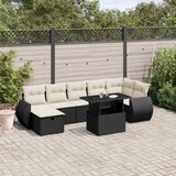 vidaXL 8-dijelni set vrtnih sofa od poliratana s jastucima crni | shoptok.hr