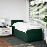 Box spring krevet s madracem tamnozeleni 100x200 cm baršunasti | shoptok.hr