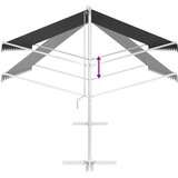  Prosto stoječa tende 4 × 3 m Poliester Antracit, (5000252580) | Shoptok.si