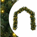  Božićni vijenci Zelena 270 cm PVC 50 LED lampica - Zelena s LED svjetlima | shoptok.hr