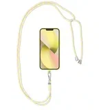 privjesak za telefon podesive duljine / duljina kabela 165 cm (max 82,5 cm u omči) / rame ili vrat - sivo žuta