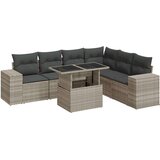 7-dijelni set vrtnih sofa svjetlosivi od poliratana | shoptok.hr