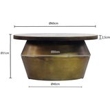 Livetastic KLUBSKA MIZA, 60/31/60 cm zlate barve | Shoptok.si