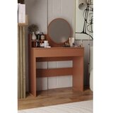 Hanah home Stol za šminkanje Harmony Mini Okrugli, 90 x 40 x 133 cm, Smeđa | Eponuda.ba