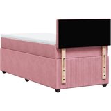Box spring krevet s madracem ružičasti 90x200 cm baršunasti | shoptok.hr