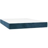 Krevet box spring s madracem LED tamnoplavi 140x190 cm baršun | shoptok.hr