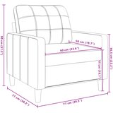 Fotelja svjetlosiva 60 cm baršunasta | shoptok.hr
