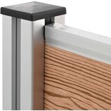  Ograja za koš za smeti Rjava 237 x 85 x 115 cm Aluminij in WPC, (5000241944) | Shoptok.si