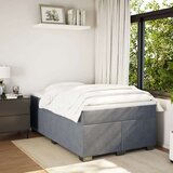 Box spring krevet s madracem tamnosivi 120 x 200 cm baršunasti | shoptok.hr