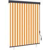 vidaXL Zunanje rolo senčilo 140x250 cm belo in oranžno Cene