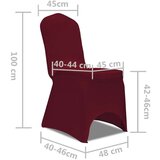 vidaXL Rastezljiva navlaka za stolice 4 kom Bordo boja | shoptok.hr