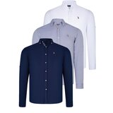 Dewberry TRIPLE SET G674 MENS SHIRT-NAVY BLUE-WHITE-GREY Dewberry TRIPLE SET G674 MENS SHIRT-NAVY BLUE-WHITE-GREY Slike