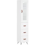 Maison Chic Visoka omara - Komoda - Predalnik bela 34,5x34x180 cm inženirski les, (21722767) Cene