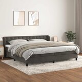  Krevet s oprugama i madracem tamnosivi 200x200 cm baršunasti | shoptok.hr