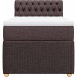  Krevet s oprugama i madracem tamnosmeđi 90 x 200 cm od tkanine | shoptok.hr