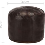  Tabure tamnosmeđi 40 x 35 cm od prave kozje kože | shoptok.hr